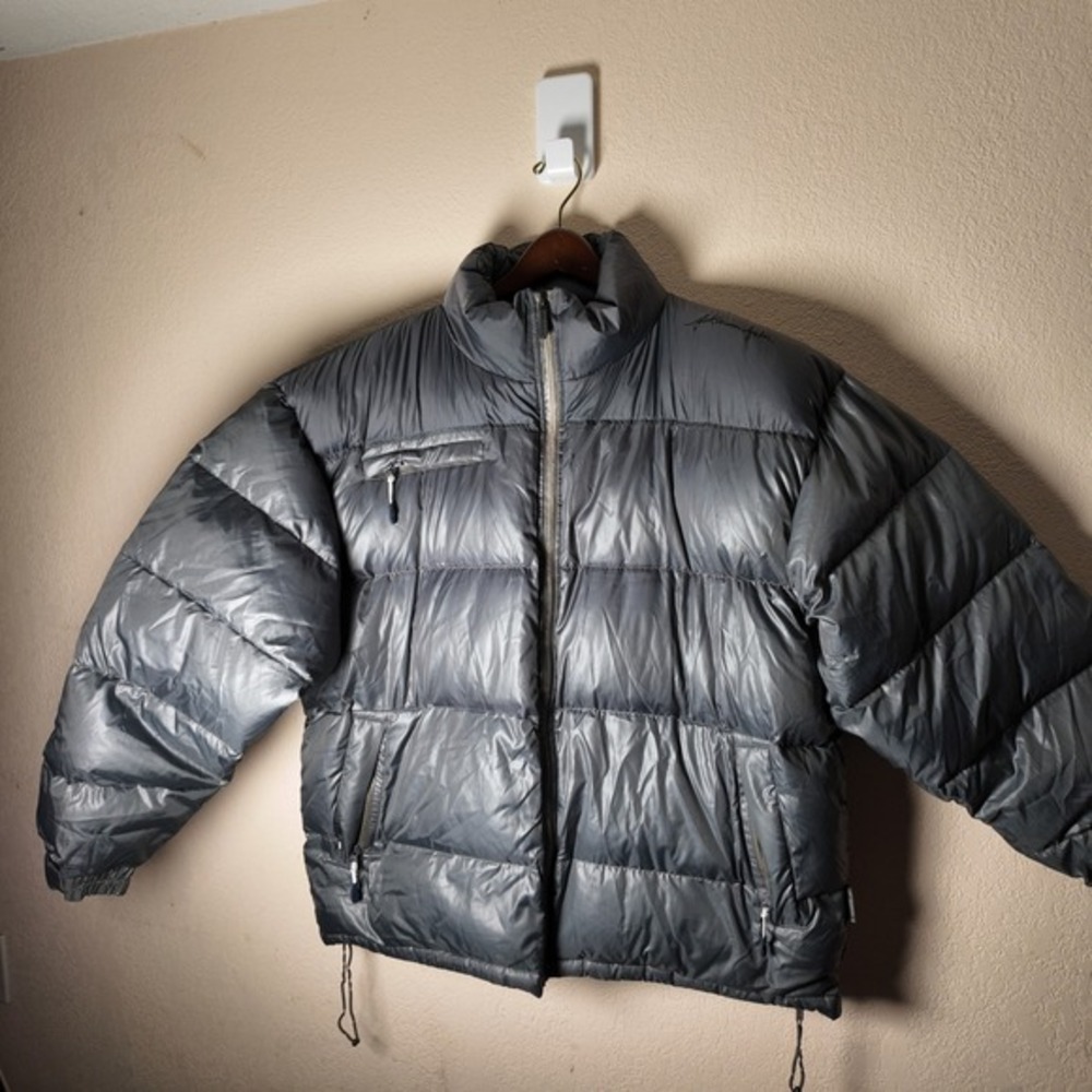 FUBU Platinum Puffer‎ Jacket Gray Full Zip Down Filled Men's XXL